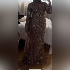 Elegant Beaded Evening Gown